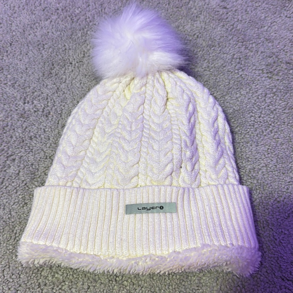 White winter beanie